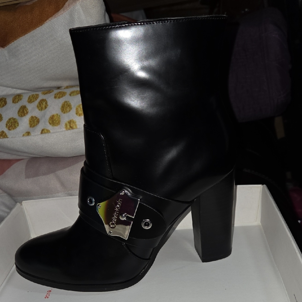 Calvin Klein Collection Black Heeled Boots